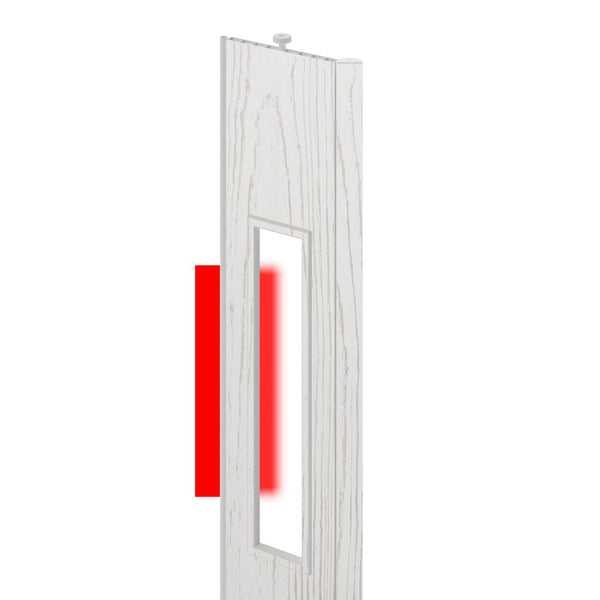 Balci-Lamelle mit Glas 'Yara' – PVC – Esche weiß – 214 x 12 cm