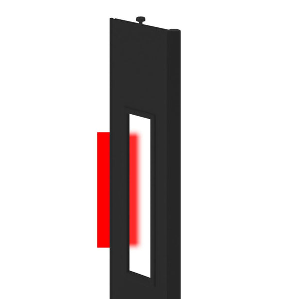 Balci-Lamelle mit Glas 'Yara' - PVC - schwarz - 214x12cm