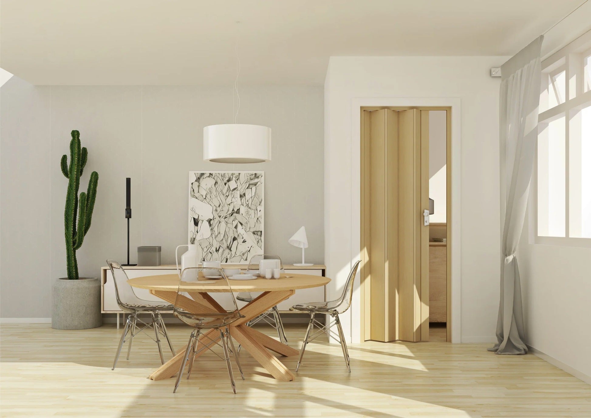 Falttür aus Holz innen